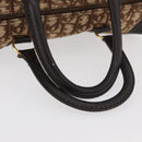 Christian Dior Trotter Canvas Boston Bag Beige Gold Auth 165414-7