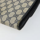 GUCCI GG Supreme Shoulder Bag PVC Navy Gold 94 02 050 Auth 165417-12
