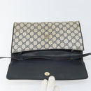 GUCCI GG Supreme Shoulder Bag PVC Navy Gold 94 02 050 Auth 165417-15