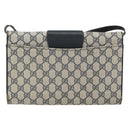 GUCCI GG Supreme Shoulder Bag PVC Navy Gold 94 02 050 Auth 165417-3