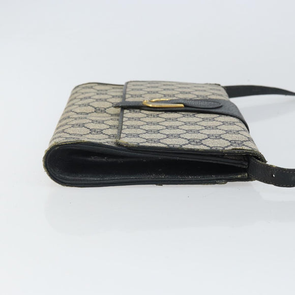 GUCCI GG Supreme Shoulder Bag PVC Navy Gold 94 02 050 Auth 165417