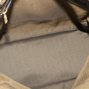 FENDI Pecan Canvas Hand Bag 2way Black Brown gold Auth 165418-11