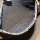FENDI Pecan Canvas Hand Bag 2way Black Brown gold Auth 165418-12
