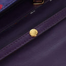 PRADA Chain Shoulder Bag Satin Purple Gold Auth 165419V-23