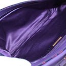 PRADA Chain Shoulder Bag Satin Purple Gold Auth 165419V-9