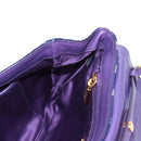 PRADA Chain Shoulder Bag Satin Purple Gold Auth 165419V-25