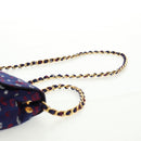 PRADA Chain Shoulder Bag Satin Purple Gold Auth 165419V-14