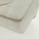 CHANEL New Travel line Choco Bar 25 Chain Bag Nylon Silver CC Auth 165427V-19