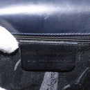 Salvatore Ferragamo Gancini Shoulder Bag Leather Navy Gold Auth 165428-16