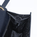 Salvatore Ferragamo Gancini Shoulder Bag Leather Navy Gold Auth 165428-18