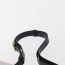 Salvatore Ferragamo Gancini Shoulder Bag Leather Navy Gold Auth 165428-8