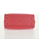 SAINT LAURENT Baby Cabas Hand Bag Leather 2way Gold Pink Auth 165430SAV-11