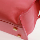 SAINT LAURENT Baby Cabas Hand Bag Leather 2way Gold Pink Auth 165430SAV-15