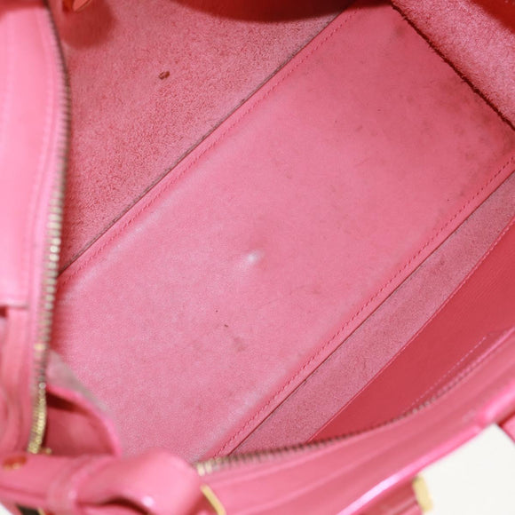 SAINT LAURENT Baby Cabas Hand Bag Leather 2way Gold Pink Auth 165430SAV