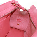 SAINT LAURENT Baby Cabas Hand Bag Leather 2way Gold Pink Auth 165430SAV-25