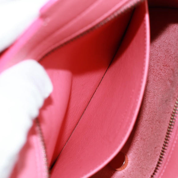 SAINT LAURENT Baby Cabas Hand Bag Leather 2way Gold Pink Auth 165430SAV