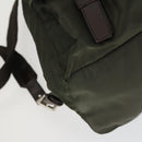 PRADA Backpack Nylon Khaki Silver Auth 165432-17
