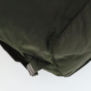 PRADA Backpack Nylon Khaki Silver Auth 165432-19