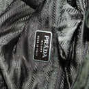PRADA Backpack Nylon Khaki Silver Auth 165432-21