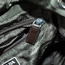 PRADA Backpack Nylon Khaki Silver Auth 165432-24