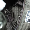 PRADA Backpack Nylon Khaki Silver Auth 165432-25