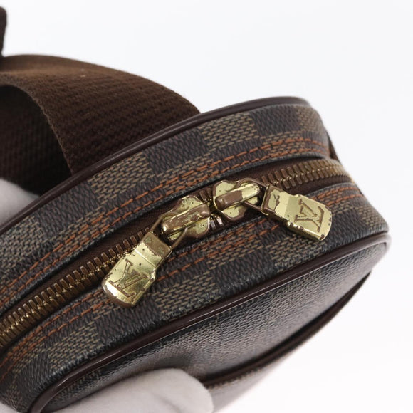 LOUIS VUITTON Damier Ebene Pochette Gange Shoulder Bag SPO N48048 LV Auth 165447