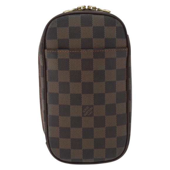 LOUIS VUITTON Damier Ebene Pochette Gange Shoulder Bag SPO N48048 LV Auth 165447