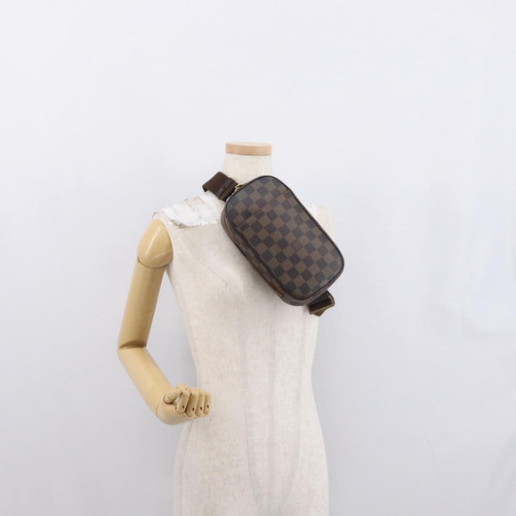 LOUIS VUITTON Damier Ebene Pochette Gange Shoulder Bag SPO N48048 LV Auth 165447