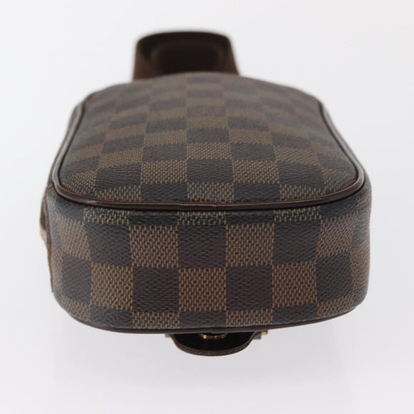 LOUIS VUITTON Damier Ebene Pochette Gange Shoulder Bag SPO N48048 LV Auth 165447