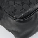 GUCCI GG Implementation Shoulder Bag Black Silver 211107 Auth 165449-11
