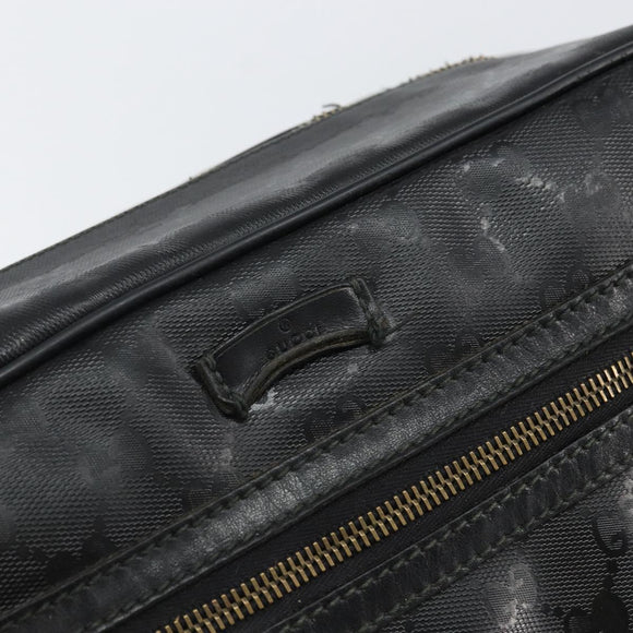 GUCCI GG Implementation Shoulder Bag Black Silver 211107 Auth 165449