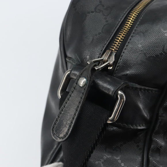 GUCCI GG Implementation Shoulder Bag Black Silver 211107 Auth 165449