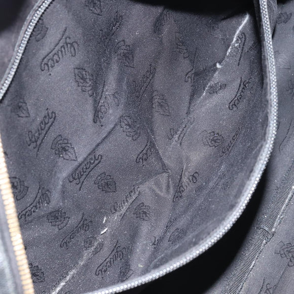 GUCCI GG Implementation Shoulder Bag Black Silver 211107 Auth 165449