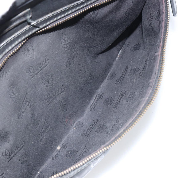 GUCCI GG Implementation Shoulder Bag Black Silver 211107 Auth 165449