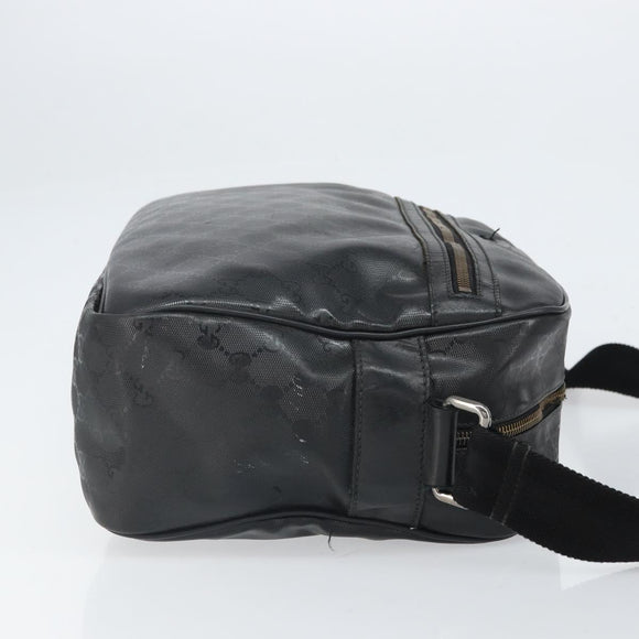 GUCCI GG Implementation Shoulder Bag Black Silver 211107 Auth 165449