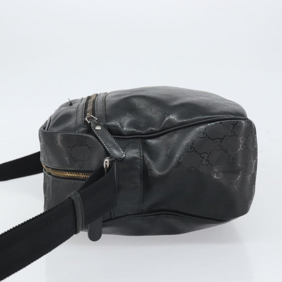 GUCCI GG Implementation Shoulder Bag Black Silver 211107 Auth 165449