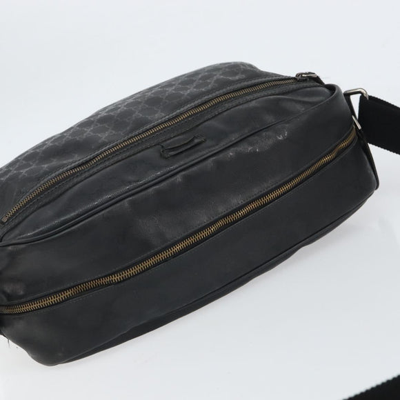 GUCCI GG Implementation Shoulder Bag Black Silver 211107 Auth 165449
