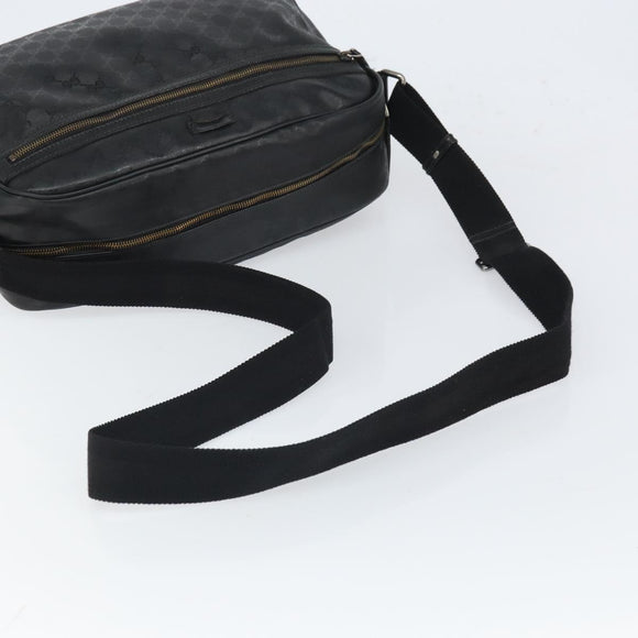 GUCCI GG Implementation Shoulder Bag Black Silver 211107 Auth 165449