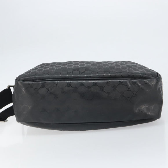 GUCCI GG Implementation Shoulder Bag Black Silver 211107 Auth 165449