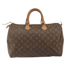 LOUIS VUITTON Monogram Speedy 35 Hand Bag M41524 LV Auth 165455A-2