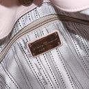 Salvatore Ferragamo Vala Ribbon Schoudertas Leer Roze Goud Auth 165457-18