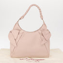 Salvatore Ferragamo Vala Ribbon Schoudertas Leer Roze Goud Auth 165457-12