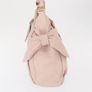 Salvatore Ferragamo Vala Ribbon Shoulder Bag Leather Pink Gold Auth 165457-4