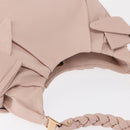 Salvatore Ferragamo Vala Ribbon Schoudertas Leer Roze Goud Auth 165457-6