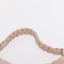 Salvatore Ferragamo Vala Ribbon Shoulder Bag Leather Pink Gold Auth 165457-14