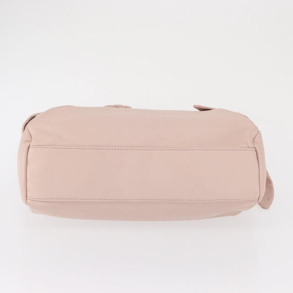Salvatore Ferragamo Vala Ribbon Schoudertas Leer Roze Goud Auth 165457