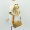 Christian Dior Trotter Canvas Saddle Oblique Dior Lanco Bag Yellow Auth 165473SAM-23