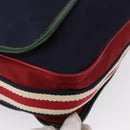 GUCCI Shoulder Bag Nylon Navy Silver 189662 Auth 165474-10