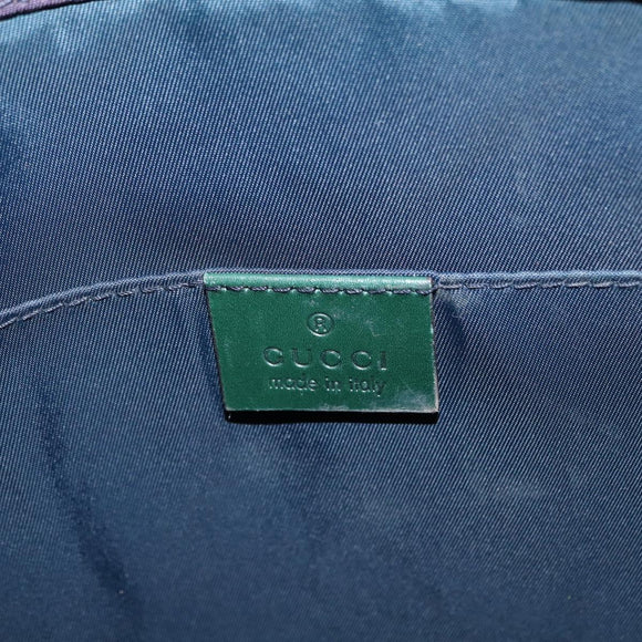 GUCCI Shoulder Bag Nylon Navy Silver 189662 Auth 165474