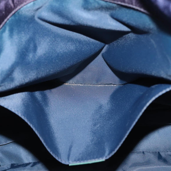 GUCCI Shoulder Bag Nylon Navy Silver 189662 Auth 165474